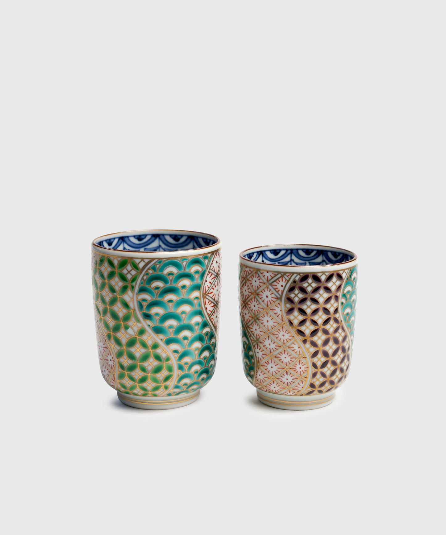 Shonzui Pattern Porcelain Teacups – Set of 2